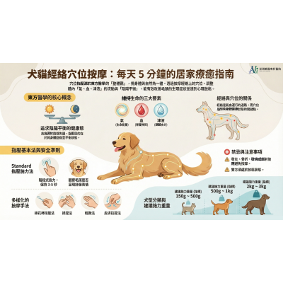 1/22 鏟屎官斜槓計畫：貓狗「經絡按摩」。每天5分鐘，讓主子舒服到不想下床！